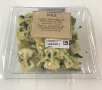 Pâtes épinards et pignons de pin