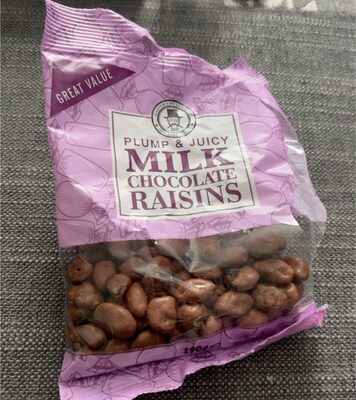 Milk chocolate raisins