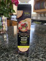 Toasted sesame water crisp crackers