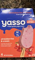 strawberries & cream frozen greek yogurt bars