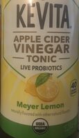 Meyer lemon live probiotics apple cider vinegar tonic, meyer lemon