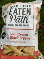 Sour Cream & Black Pepper Flavour Pea & Bean Sticks