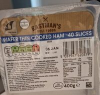 Wafer thin cooked ham