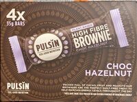 High fibre brownie chocolate hazelnut