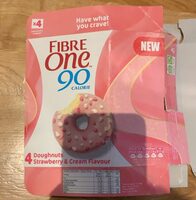 High fibre donut strawberry and cream